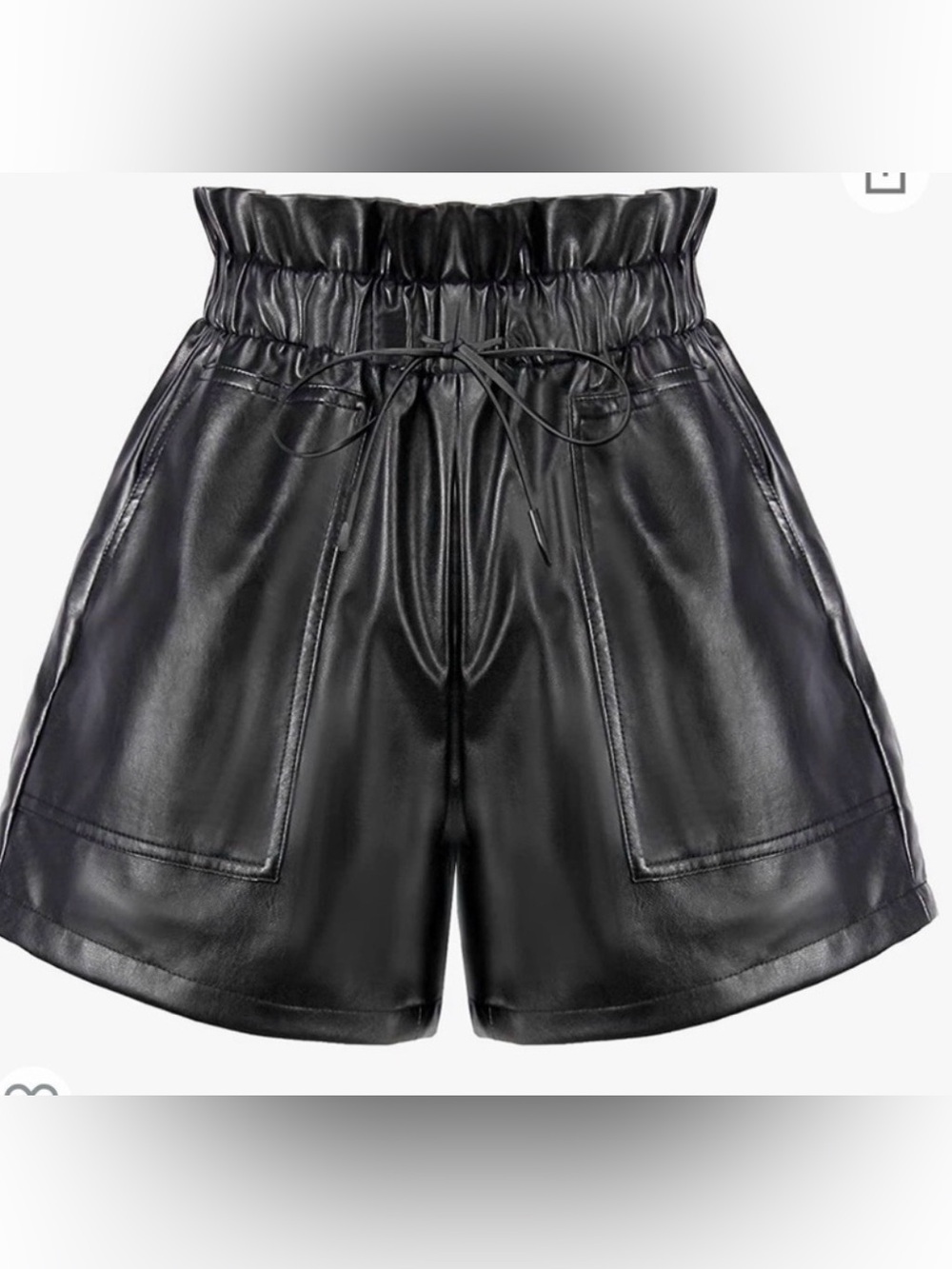 NWT Ramisu Faux Leather High Waisted Shorts Size L